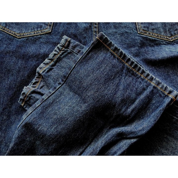 Mens Land's End 50 x 30 Jeans Traditional Fit Dark Wash Straight Comfort Waist - Picture 5 of 5
